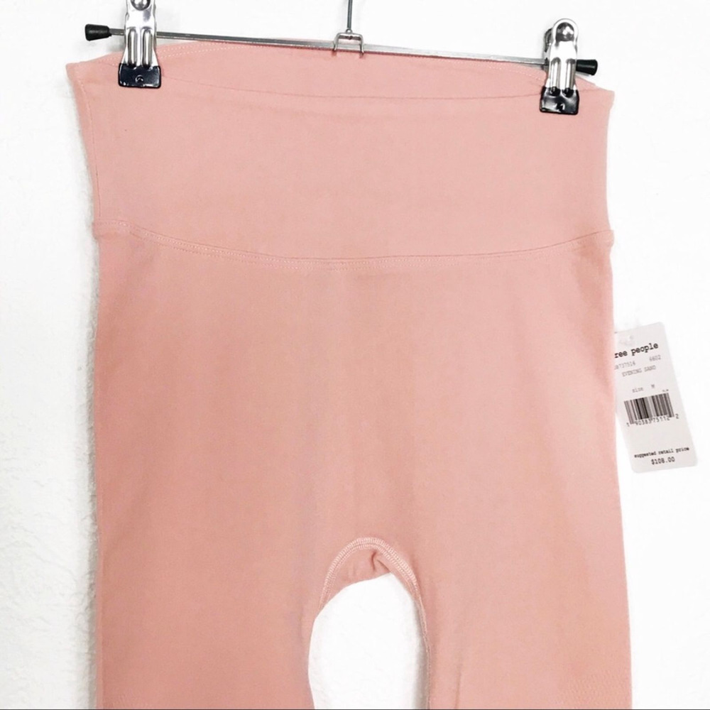 Free People High Waisted Sculpt Mesh Legging Pink Medium - Picture 4 of 7